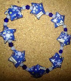 origami lucky star bracelet
