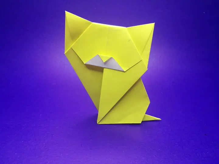 origami-sitting-cat